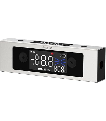Inclinomètre Digital RISEPRO 0-360° – Niveau Magnétique Rainure V – Rétroéclairage – Précision 0.05°