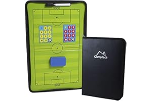 CampTeck U6942 Tableau Tactique Football Magnétique Tableau Entraineur Football Stratégie avec Marqueur et Effaceur - Noir