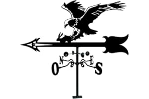 FUNDICION Y FORJA PACHECO ARTHIFOR PACHECO Arthifor - Veleta de Viento de Hierro para Tejado con Silueta de Águila.