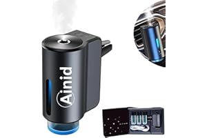 Ainid Désodorisant intelligent pour voiture – Atomiseur à ultrasons, diffuseur de désodorisant de voiture, désodorisants de voiture avec trois intensités de parfum réglables pour homme et femme