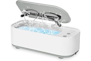 MLLOPO Ultrasonic Cleaner, Ultrasonic Glasses Cleaner Sonic Jewellery Cleaning Machine for Jewelry Necklace Ring Glasses Watch Coins Denture 49000Hz