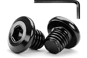 MINHER M4 x 4 mm, 10 tornillos de montaje de seis hojas huecas, tornillos de cabeza plana, acero inoxidable A2 V2A, pernos de muebles, rosca completa, óxido negro (con llave hexagonal)