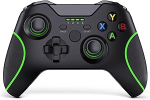 SWCTIM Xbox Controller Wireless für Xbox One, Xbox Series X/S, Xbox One X/S,Wireless Controller mit 2.4GHz Wireless Adapter,Nein 3.5mm Kopfhörerbuchse,Schwarz