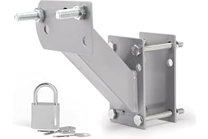 BUNKER INDUST Spare Tire Mount Bracket with Lock, Side Mount Utility Spare Tire Carrier for Trailer Tongue Boat, 4 & 5 Lugs Wheel Tire Holder up to 120LBS-Hold 3.94”, 4”, 4.25” and 4.72” Bolt Patterns