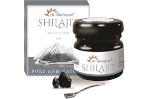 JARA DR. Morepen Résine de Shilajit naturelle et pure, extrait de l'Himalaya 100 % pur bio pour énergie, concentration et vitalité, formule ayurvédique naturelle et minérale, 15 g (Noir)