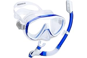 Dizokizo Snorkel Set Adults Snorkel Mask Panoramic View Anti-Leak Anti-Fog Adjustable Straps Diving Mask for Scuba Swimming Diving