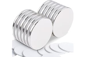 AENIENOE 12 Piezas Imanes Neodimio Potentes Imanes Adhesivos 25x2mm Disco Iman para Manualidades Refrigeradores de Pizarra Magnética Oficina Escuela Familia Magnet Redondos