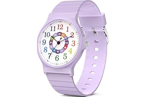 SOCICO Kinder Analoguhr Jungen Mädchen, 30M Wasserdicht Leicht Ablesbar für 5-15 Jahre, Tolle Geburtstags Kinder