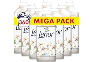 Lenor Adoucissant La Sélection, 400 Lavages (1.15L x 8), Coton Aérien, Assouplissant Linge, Notre Meilleure Fraîcheur et Notre Douceur Végétale