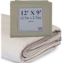 4 Large 9' X 12' Ft Painting Clear Plastic Drop Sheet Dust Tools Furniture Cover