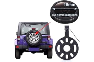 NAVINIO Caméra de recul de voiture avec vision nocturne, caméra d'aide au stationnement, caméra de recul étanche, pour Jeep Wrangler Willys Unlimited Sahara Spare tire Rubicon Mount