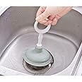 Skywalk Multipurpose Pipeline Sewer Dredge Suction Vacuum Pump Plunger Cleaner Drainer Wash Basin Sink Hole Kitchen Bathtub Bathroom Tool (Single Piece, Random Color)