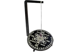 GENERIC Wooden Pendulum Board for Divination Decoration, Divination Board with Pendulum Crystal Necklace for Beginners, Witch Craft Altar Supplies