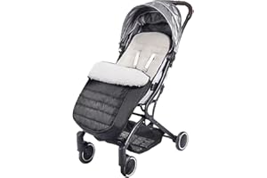 Cosytoes Footmuff, Fairy Baby Waterproof and Windproof, CosyToes Fleece Lined Universal Fitting for Pushchairs Strollers Prams Buggy Large (Black/White Fleece)