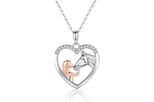 EYQV Horse Gifts for Girls Women, Girl and Horse Necklace Gifts for Horse Lovers, Christmas Graduation Birthday Gifts for Teenage Girls Daughter Granddaughter Niece