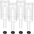 Cisolen 4 Pieces Fermentation Tube Fermentation Airlock Set Plastic Airlock Fermentation Bung with Silicone Eyelets for Home Brewing Wine Making Sauerkraut