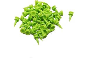 Bulldog Golf Tees® SUPER SAVER PACK of 75 LIME GREEN PLASTIC CASTLE TEES