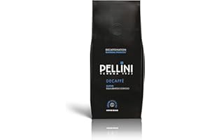 Pellini Decaffè Caffè Decaffeinato in Grani – Miscela Decaffeinata Aromatica, con Note di Frutta Secca, Tostatura Lenta per un Espresso Italiano Autentico e Cremoso, 200g