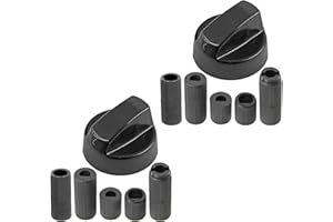 Spares2go interruttore di comando di manopola per Bosch, Neff e Siemens Forno Fornello/Piani di cottura (nero, confezione da 2)