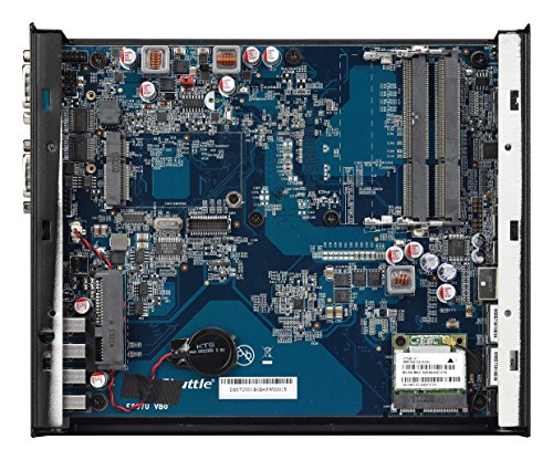 SHUTTLE Barebone XPC slim DS57U Intel i5-5200U HDMI DP 6.4cm Schacht HDD/SSD 2XUSB-3.0 4XUSB-2.0 2XCOM passive Kuehlung schwarz - 7