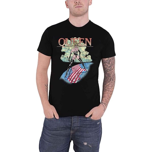 T-shirt Queen White Crest Freddie Mercury Brian May Officiel - Homme/Unisexe - Blanc 100% Coton - Bitcruncher