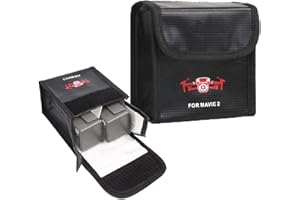 HYGJ Tmom Lipo Safe Bag Lipo Fireproof Explosionproof Battery Guard Safe Pouch for Battery Storage and Charging for DJI Mavic 2 Pro Zoom (For 2 batteries)