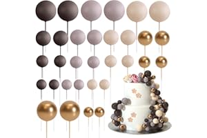 42 Stück Tortendeko Kugeln Set - Rosa Cake Topper Für Hochzeit & Geburtstag