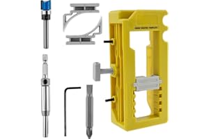 Foppla Door Hinge Jig,Door Hinge Installation Kit,Sturdy Door Hinge Router Template Cabinet,Door Hinge Mounting Jig,Door Hinge Mortiser for Hinge Installation(Mixed Color)