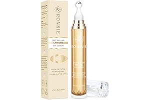 RONKIE Eye Cream for Dark Circles: Under Eye Cream with Caffeine Retinol - Reduces Under Eye Bags and Fine Lines Gold