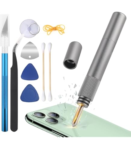 Globalstock Vitre Arrière De Cache Batterie Pour Iphone 12 Remplacement Coque Cache Batterie Compatible Bleu Adhésif Et Kit Outils P 57363