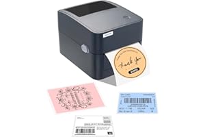 vretti Shipping Label Printer,Thermal Label Printer 4x6 for Shipping Label,Postage Label,Compatible with Windows,Mac OS and Linux systems, With Built in Paper Holder