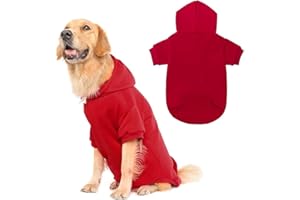 KOOLTAIL Basic Dog Hoodie Hundekleidung - Weich und Warm Hund Hoodie Pullover mit Leine Loch und Tasche Hund Wintermantel Kaltes Wetter Kleidung für XS-XXL Hunde