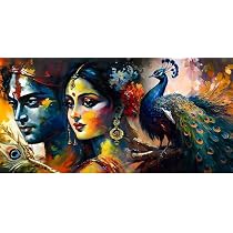 TULIP N TURTLE Krishna Radha Banner Diy Acrylic Paint By Number ...