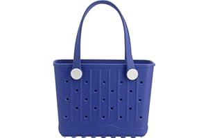 FORRADER Rubber Tote Bag Small Beach Bag Waterproof Travel Bags Washable Tote Portable Open Handbag for Sports Beach Boat Outdoor