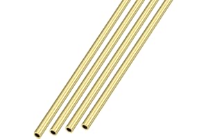 METALLIXITY Laiton Tube (3mm OD x 0.5mm Paroi T x 300mm L) 4Pcs, Tube droit - pour Maison Ameublement, Machines, Bricolage Artisanat