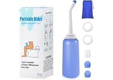 RUFCRIL Peri Bottle, Portable Travel Bidet with Carry Bag, TPE Material Can Be Boiled, 500ml Capacity with 2 Sealing Ring,Ess