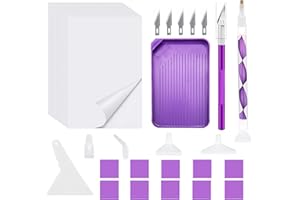 GIGIIS Accessoires de Diamond Painting Zubehör Trennpapier 150 Blätter 10 * 15CM Diamond Painting Stift Schneidemesser