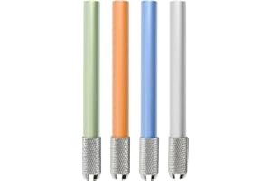 ZEACCT Przedłużacz ołówków, uchwyt, regulowany metalowy przedłużacz na ołówek, regulowany przedłużacz ołówka, metalowy regulowany uchwyt na ołówki, do szkoły, artykuły biurowe, narzędzia do pisania, 4 szt