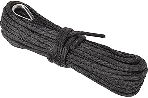 UXSIYA Cavo per verricello, fune sintetica per verricello, diametro 6 mm, resistente ai raggi UV per camion SUV ATV UTV