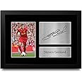 HWC Trading FR Steven Gerrard Gift Signed FRAMED A4 Printed Autograph Liverpool Gifts Print Photo Picture Display