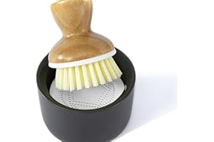 Full Circle Home Spülbürste BUBBLE UP - Küchenbürste - Set - Reinigungsbürste - Bambus - Keramische Basis