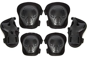 CLENP Protective Gear Set, 6Pcs/Set Kids Knee Pads Elbow Wrist Guards Protective Gear for 3-8 Years Old Boys Girls Skating Cycling Bike Rollerblading Scooter