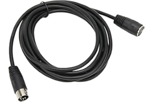 VBESTLIFE Cavo di Prolunga MIDI a 5 Pin, Cavo di Prolunga Adattatore da Maschio a Femmina DIN DIN a 5 Pin da 9,8 Piedi, per Tastiera e Computer MIDI