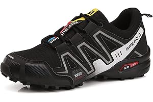 WYUKN Zapatos de Ciclismo de Montaña para Hombre, Zapatos de Bicicleta de Montaña, Black3-43EU