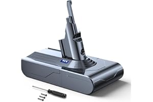 RYZWOC 6000mAh Batterie Compatible avec Dyson V8, SV10, V8 Absolute V8 Animal V8 Fluffy V8 Parquet V8 Motorhead Aspirateur