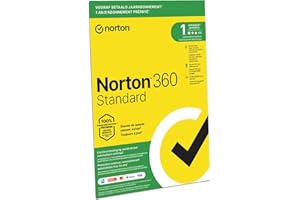 Norton 360 Standard 2025, Antivirus Software, Internet Security, 1 Device, 1 Year Subscription with Auto Renewal, Secure VPN and Password Manager, PC, Mac, Tablet or Smartphone, Envelope