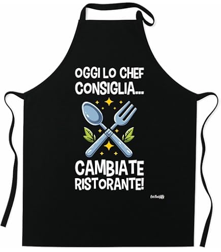 Grembiule Cucina Divertente "Sono Il Re Della Pizza" - 65x70cm, Poliestere, Regalo Pizzaiolo