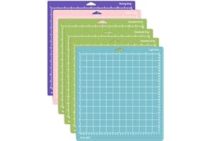 BOBEEN [6 Pack] Cutting Mat (12x12) Inch for Cricut Maker and Explore Cutting Machines, Light/Standard/Grip/FabricGrip Cut All The Essentials, from Delicate Paper to Heavier Specialty Materials