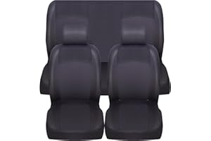 Susy Shop Housses de siège universelles Kit Avant et Arrière Diverses couleurs Soft Confortable Respirant Protection pour Sièges utilitaires (Noir)