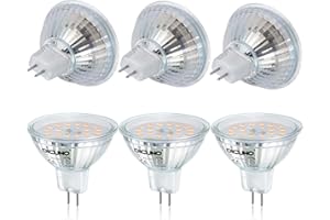 DiCUNO LED Bulb GU5.3 MR16 5W, Warm White 2700K Not Dimmable, 12V LED Lights Spot GU 5.3 Halogen Equivalent 50W 500LM Beam An